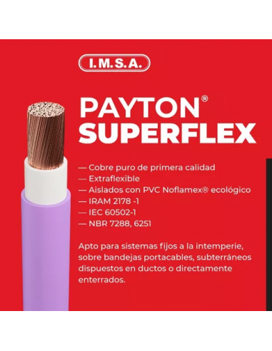 . Imsa Payton Cu Pvc Mts. Cable 1 X...