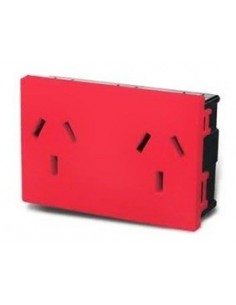 Cambre   7674  Modulo Toma Doble C/led Testigo - Rojo Linea Hospitalaria 2