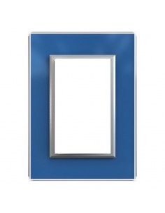Jeluz 698/32-7  Tapa Std Cristal Azul + Ribete Plata  (verona) 2